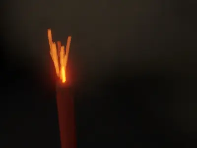 Flare torch animated looping Low-poly 3D model