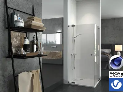 Bathroom - Vray6 - C4D 3D model