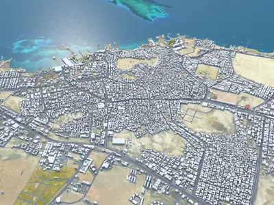 Hurghada Egypt 60km Low-poly 3D model