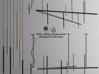 Miu ceiling Suspension Pendant Collection 3D model