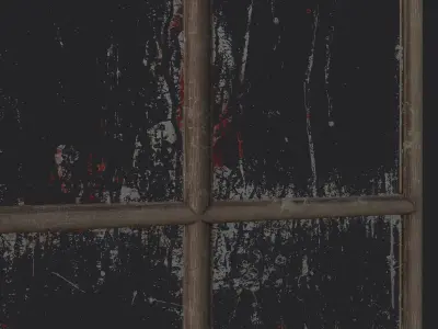 old wooden window Low-poly 3D model