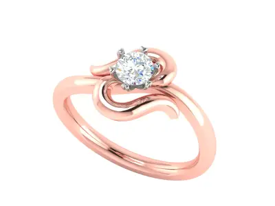 Women Ring  Render 3dm STL OBJ FBX Details 3D print model 56