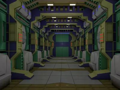 Sci Fi Corridor  3D model