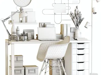 Office workplace 110 3D model