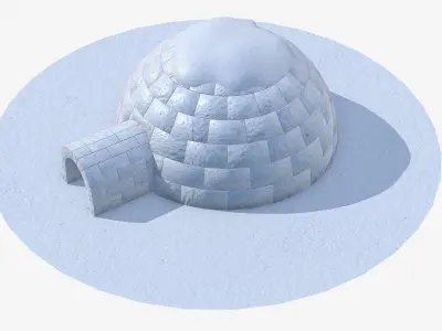 Igloo Low-poly 3D model