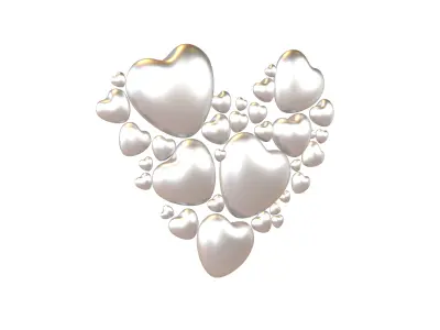 Combination Design Heart Icon v1 018 3D model