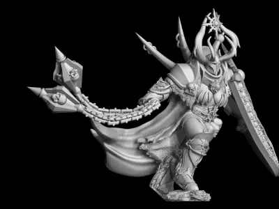 Kaynna statue of demon 3D print model