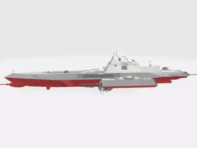 Space Battleship New Hampshire 3D model