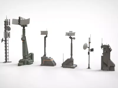 Sci fi antenna 13 3D model