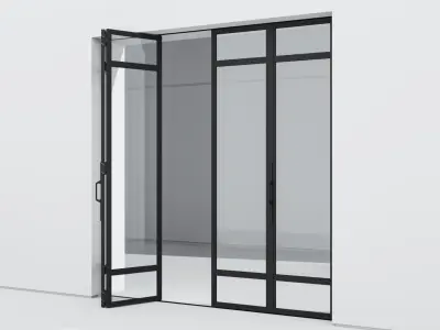 Aluminium door 319 3D model