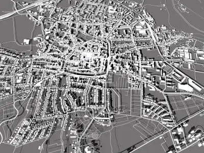 Cityscape Naumburg Germany 3D model