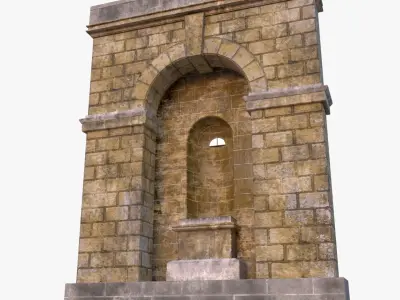 arched Door 0002 Low-poly 3D model