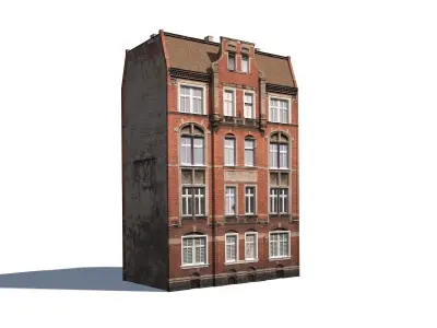 Apartment House 192 Low Poly 3d Model Low-poly 3D model