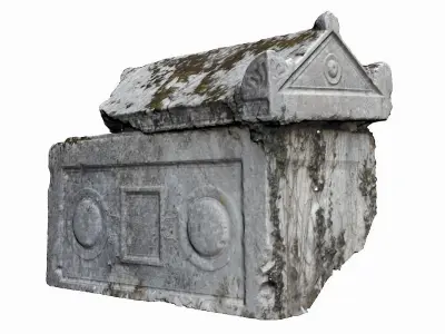 Stone Tomb Low-poly 3D model
