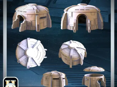SCI FI Building - PRINTABLE MODEL 3D print model