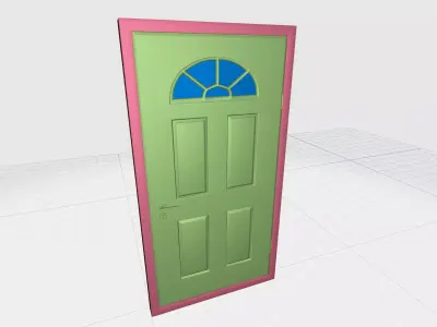 Hinged door 03 3D model