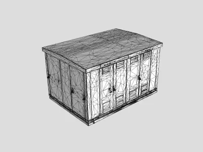 Electrical substation Low-poly 3D model