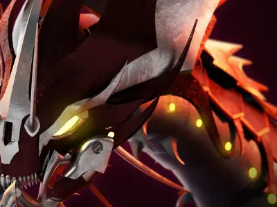  Predaking Transformers Prime Mecha Dragon Rig 3D model