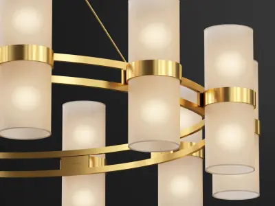Tiburon Round Chandelier 12 Light 3D model