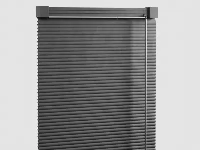Black PVC Blinds 45x150cm 3D model