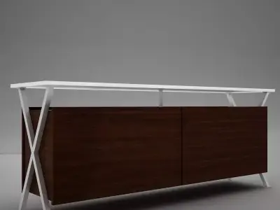 Modern Dining Room Buffet Table 3D model