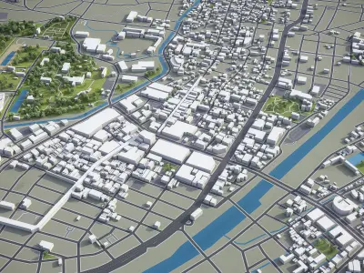 Kumamoto  Low-poly 3D model