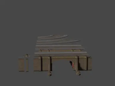 Low Poly Bridges PBR - Unreal Free low-poly 3D model