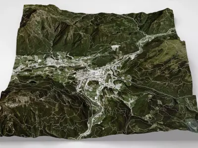 Cityscape Bad Ischl Austria 3D model