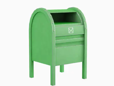 Old Dirty MailBox 03 Low-poly 3D model
