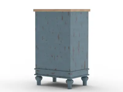 Stylized Wooden Cabinet Low-poly 3D model