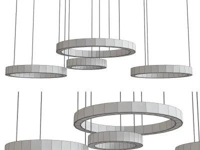 Circle Ring Chandelier 3d model Low-poly 3D model