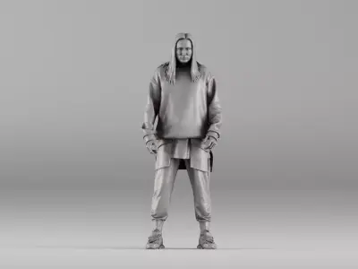 001646 Urban Style Male Realistic 3D Scanned Character 3D print model