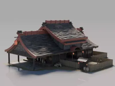Traditional Japanese House 9 3D model