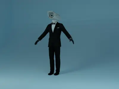 skibidi toilet camera man 3D model