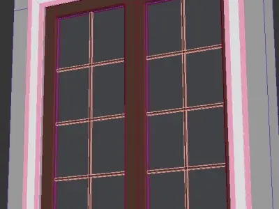 Window Low-poly 3D model 6