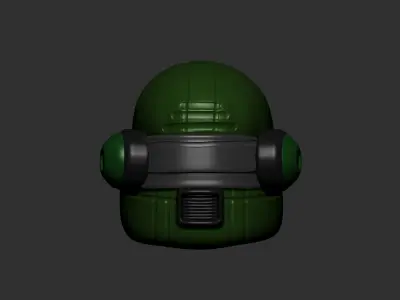 helmet high poly sculpt 3d printable ver 7 3D model 3D model 102