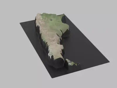 Argentina Map Low-poly 3D model