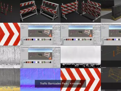 Traffic Barricades Pack