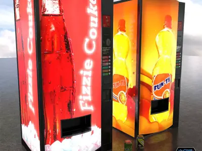 PBR Soda Vending Machines Low-poly 3D model