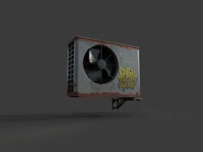 Game Ready Air Conditionner Low-poly 3D model