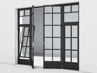 Aluminium door 304 3D model