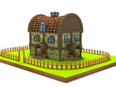 cartoon House  3D model