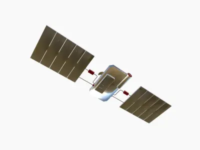 Satellite I09 USA - SciFi Space Design Low-poly 3D model