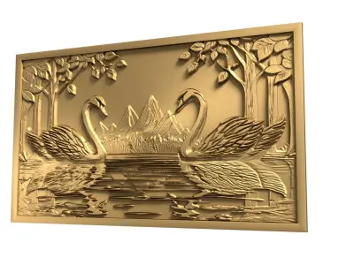 decor set- relief 62 3D print model