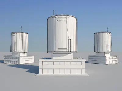 Industrial Building 03 Low-poly 3D model