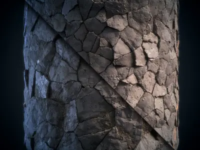 Stone Floor Material - VOL 12 - Maps - SBsar Texture