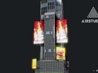 Times Square Building Low-poly 3D model