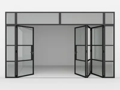 Aluminium door 9 3D model