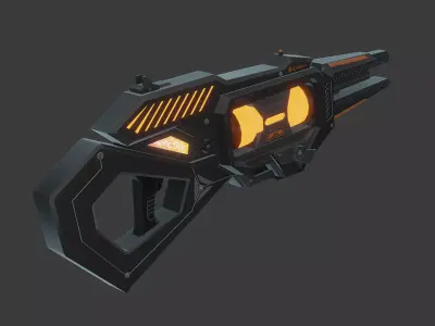 Sci-Fi Energy Weapon Low-poly 3D model