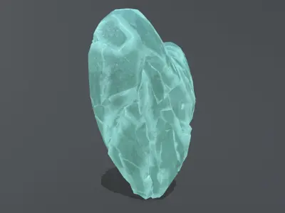 Broken Heart Low-poly 3D model